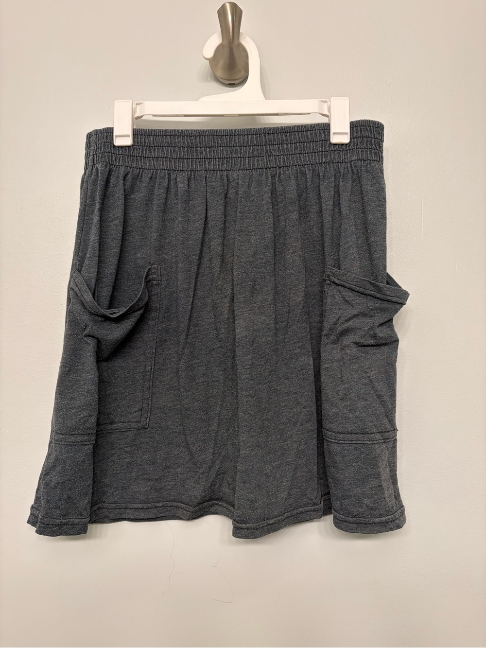 American Apparel Dark Gray A-Line Pull-On Skirt with Pockets